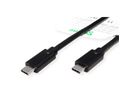 ROLINE GREEN Câble USB 3.2 Gen 2x2, avec Emark, C-C, M/M, 20Gbit/s, 100W, noir, 1 m
