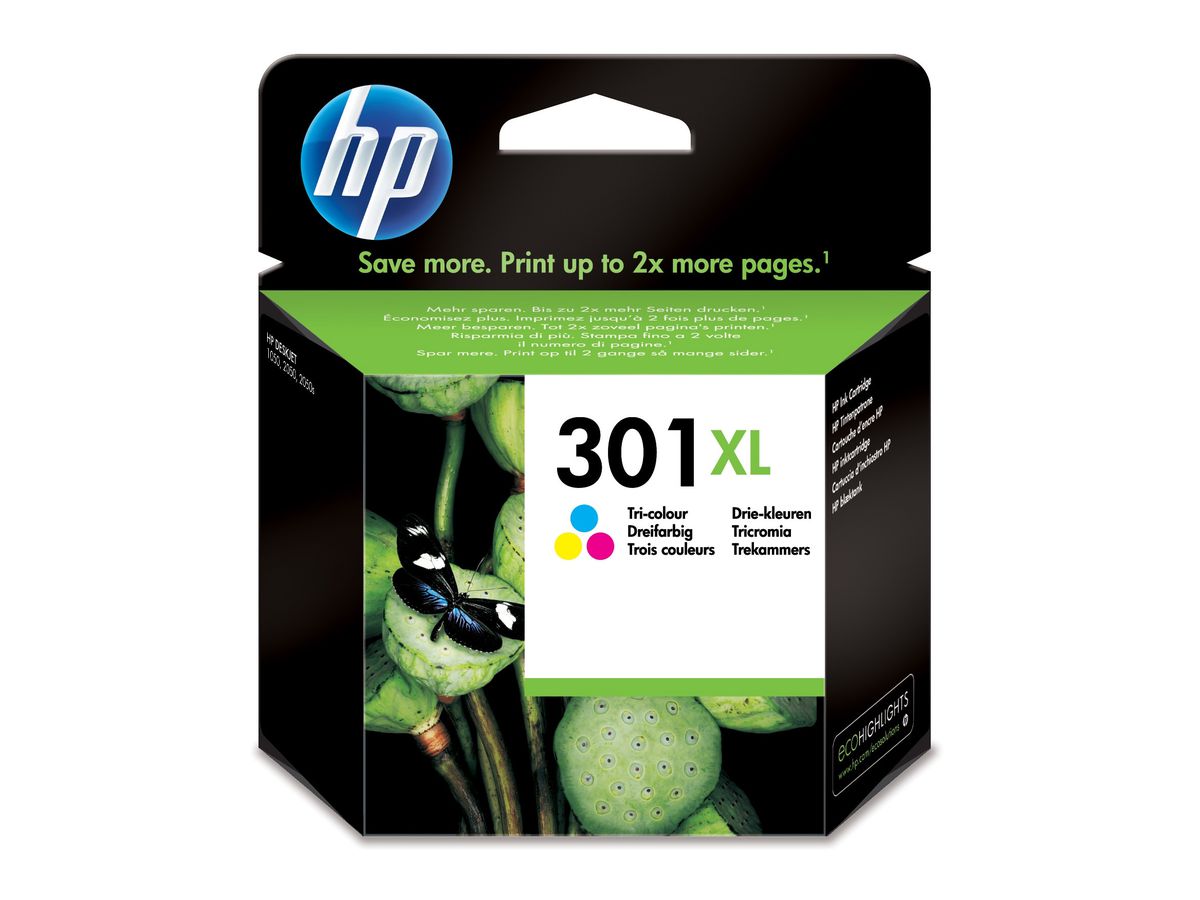 HP 301XL Tri-color Ink Cartridge cartouche d'encre Original cyan, magenta, Jaune