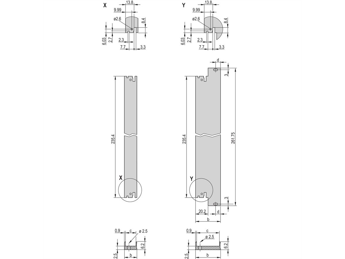 SCHROFF Plug-In Unit Kit With IET Handle, blindé, Black, 6 U, 12 HP