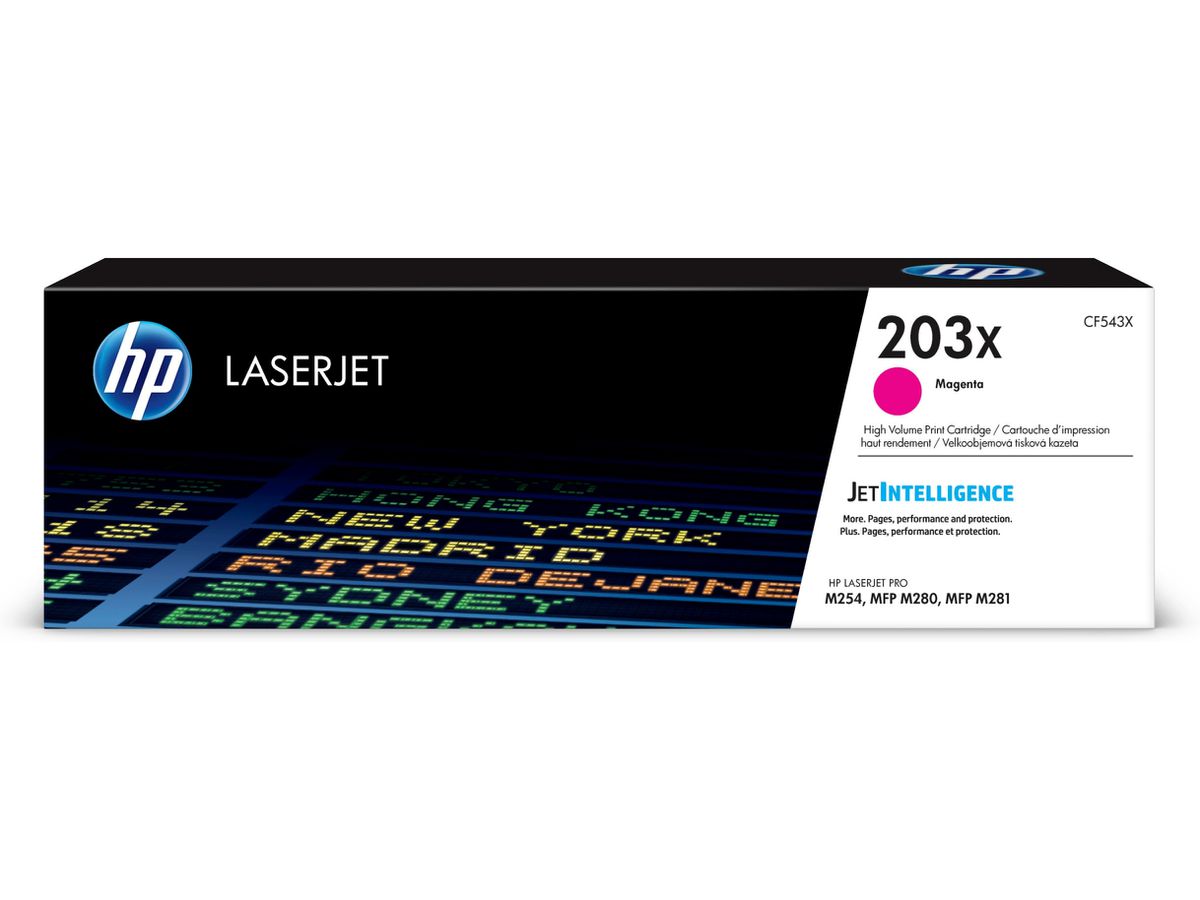 HP Cartouche de toner grande capacité magenta authentique 203X pour LaserJet