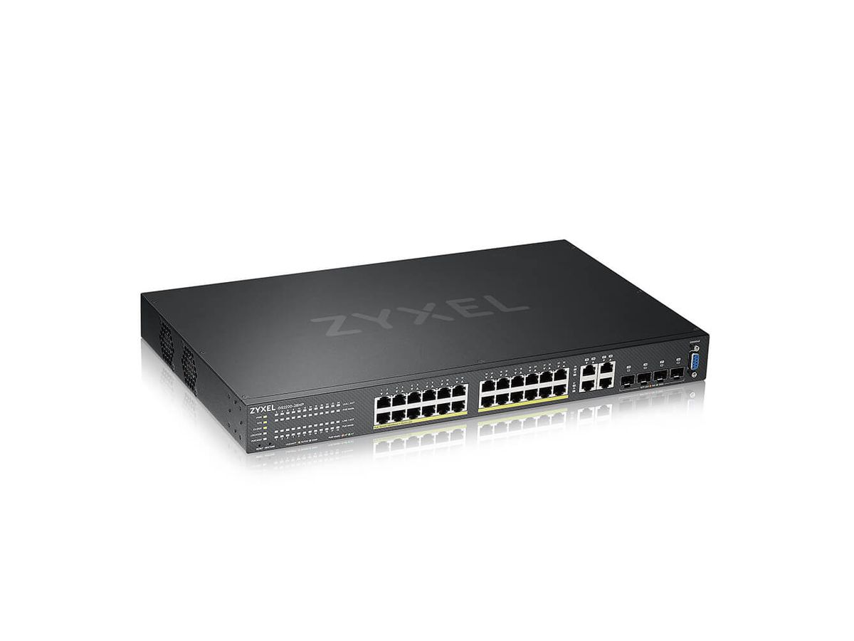 Zyxel GS2220-28HP-EU0101F commutateur réseau Géré L2 Gigabit Ethernet (10/100/1000) Connexion Ethernet, supportant l'alimentation via ce port (PoE) Noir