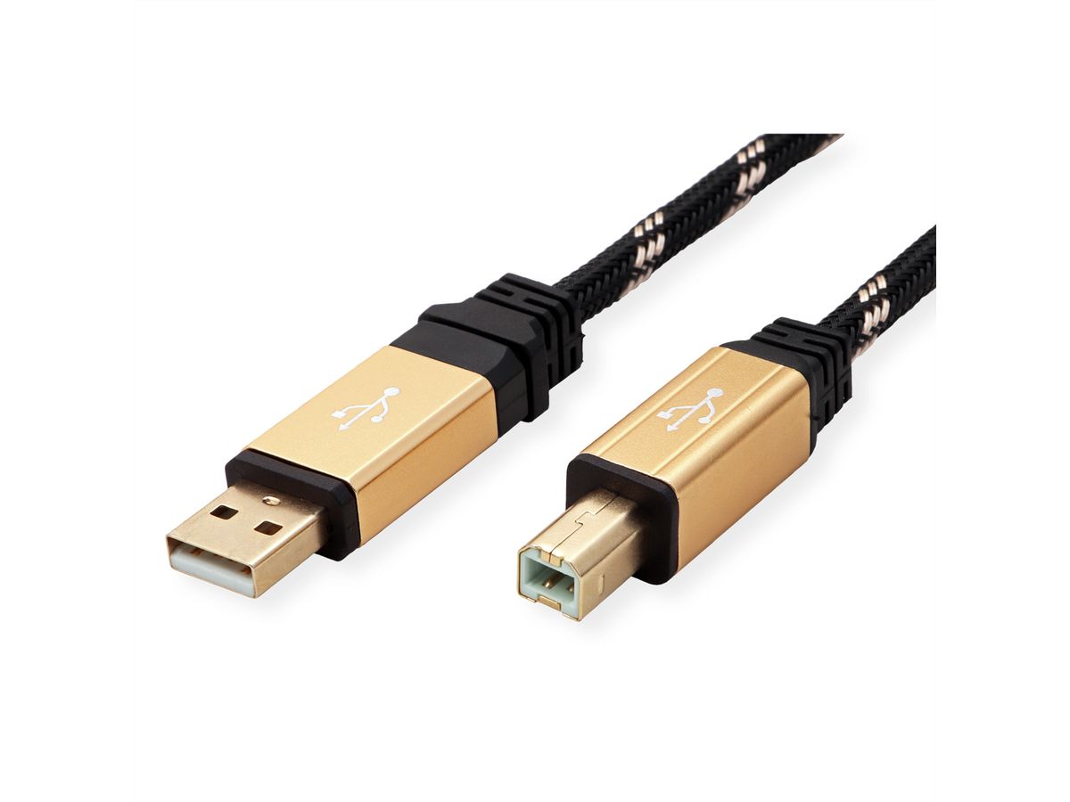 ROLINE GOLD Câble USB 2.0, type A-B, 1,8 m