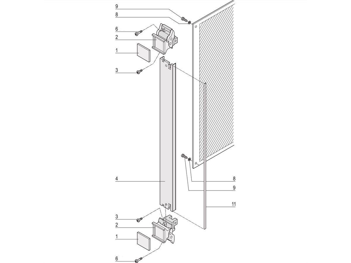 SCHROFF Plug-In Unit Kit avec poignée d'extraction type 2, blindé, gris, 6 U, 12 HP