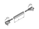 SCHROFF Rail de guidage en plusieurs parties, pièce intermédiaire, profilé aluminium, 160 mm, largeur de rainure 2,5 mm, argent, 10 pièces