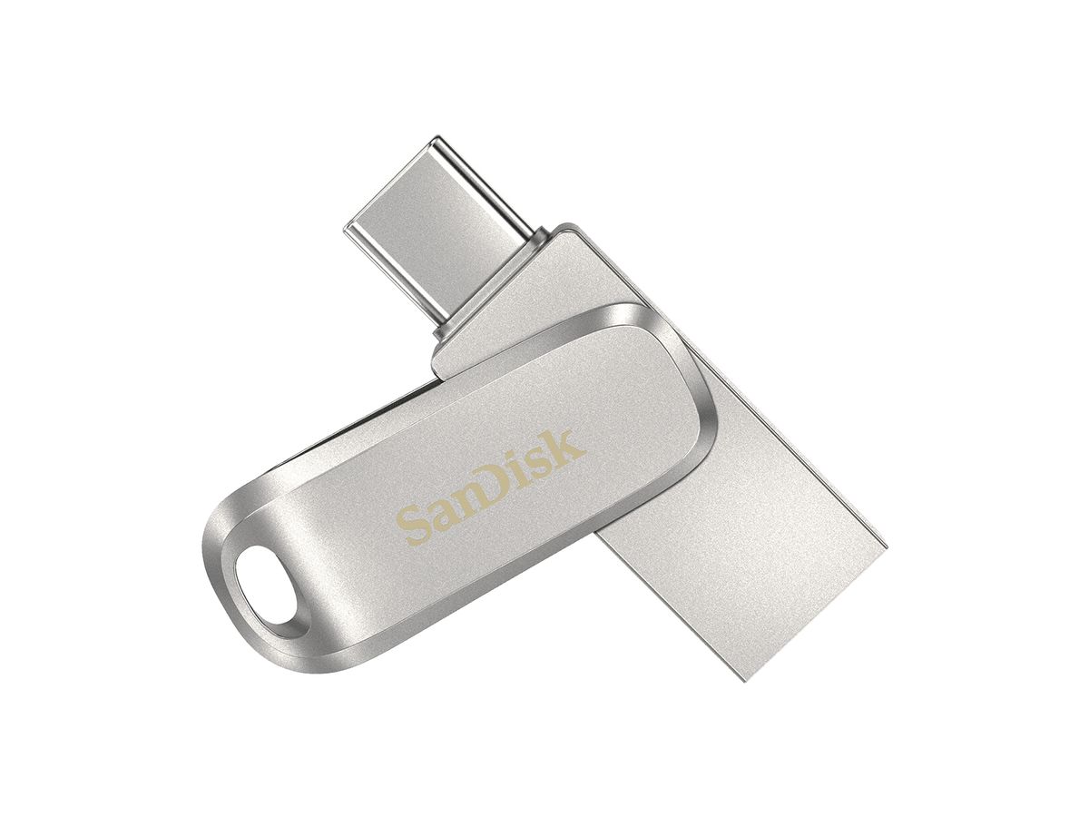 SanDisk Ultra Dual Drive Luxe lecteur USB flash 64 Go USB Type-A / USB Type-C 3.2 Gen 1 (3.1 Gen 1) Acier inoxydable