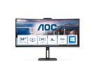AOC V5 CU34V5CW/BK LED display 86,4 cm (34") 3440 x 1440 pixels Wide Quad HD Noir