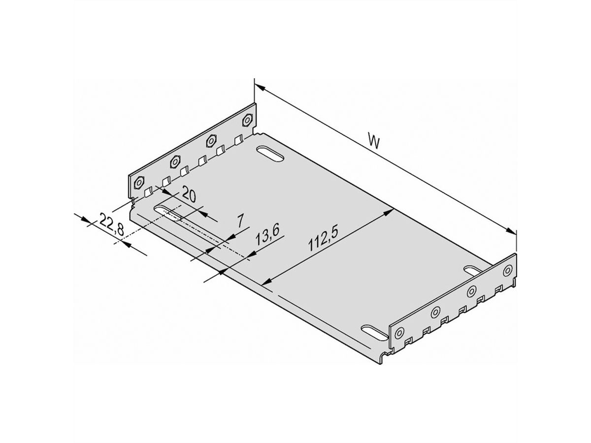 Plaque de montage SCHROFF EuropacPRO pour utilisation avec plaque de recouvrement, 84 HP, 160 mm de longueur de panneau