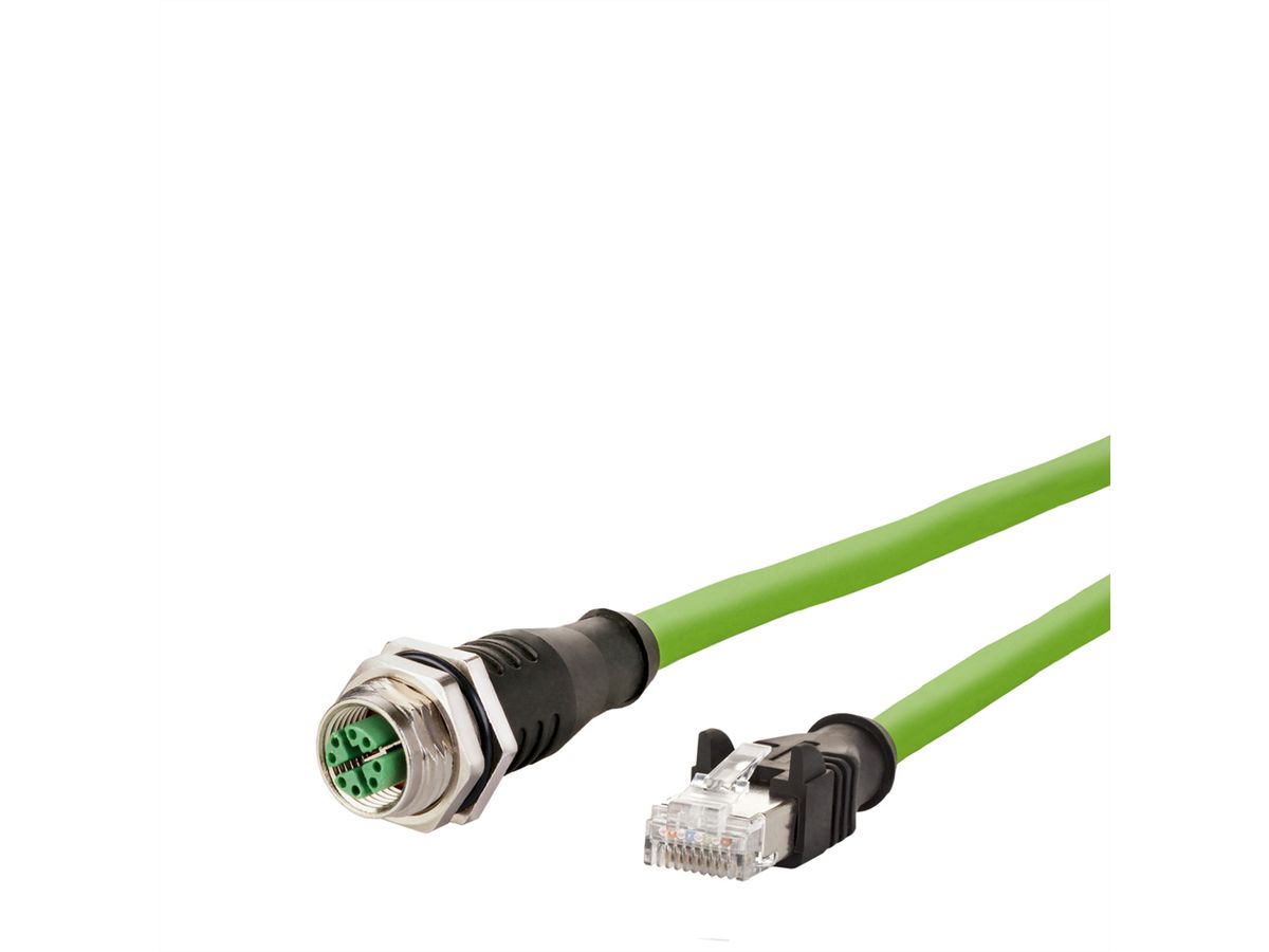 METZ CONNECT Câble Ethernet industriel M12-RJ45, codage X, 1 m