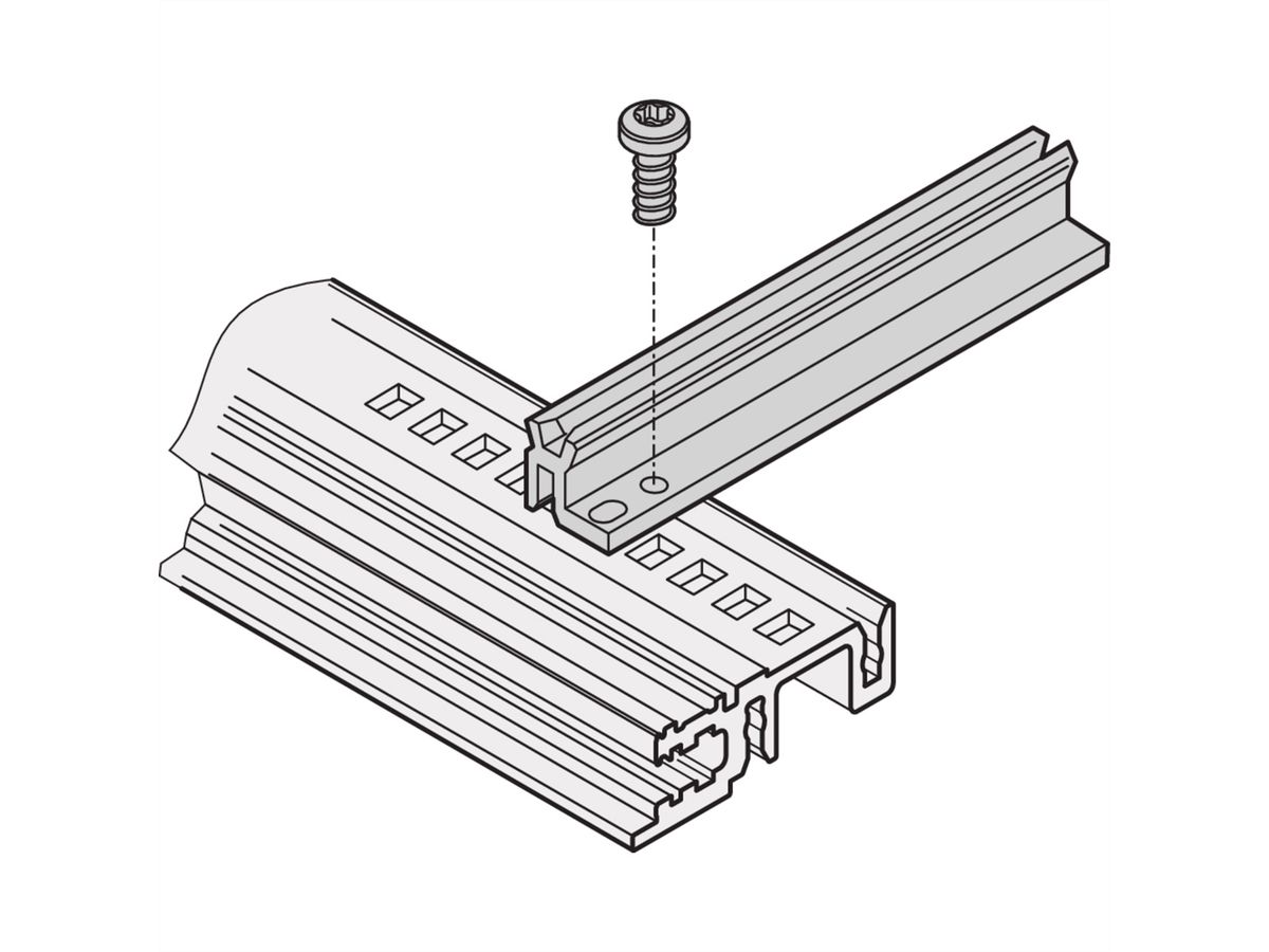 Accessoire pour rail de guidage SCHROFF pour circuits imprimés lourds, extra-fort, aluminium, 400 mm, largeur de rainure 2 mm, argent