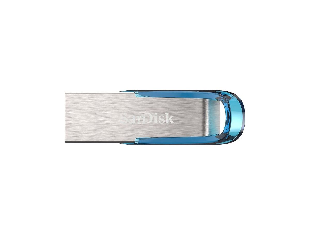 SanDisk Ultra Flair lecteur USB flash 64 Go USB Type-A 3.2 Gen 1 (3.1 Gen 1) Bleu, Argent