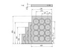 SCHROFF Boîtier d'unité de ventilation 19", 1 U pour 9 ventilateurs, 38 mm