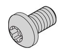 Vis à tête cylindrique de SCHROFF, Torx, acier zingué, M4 × 6 mm, 100 pièces