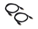 TRENDnet TK-DP06/2 Câble DiplayPort 1.2, Pack de 2, noir, 1,8 m