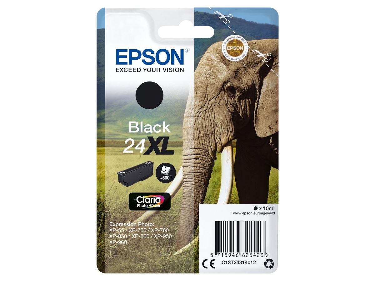 Epson Cartouche "Eléphant" - Encre Claria Photo HD N (XL)