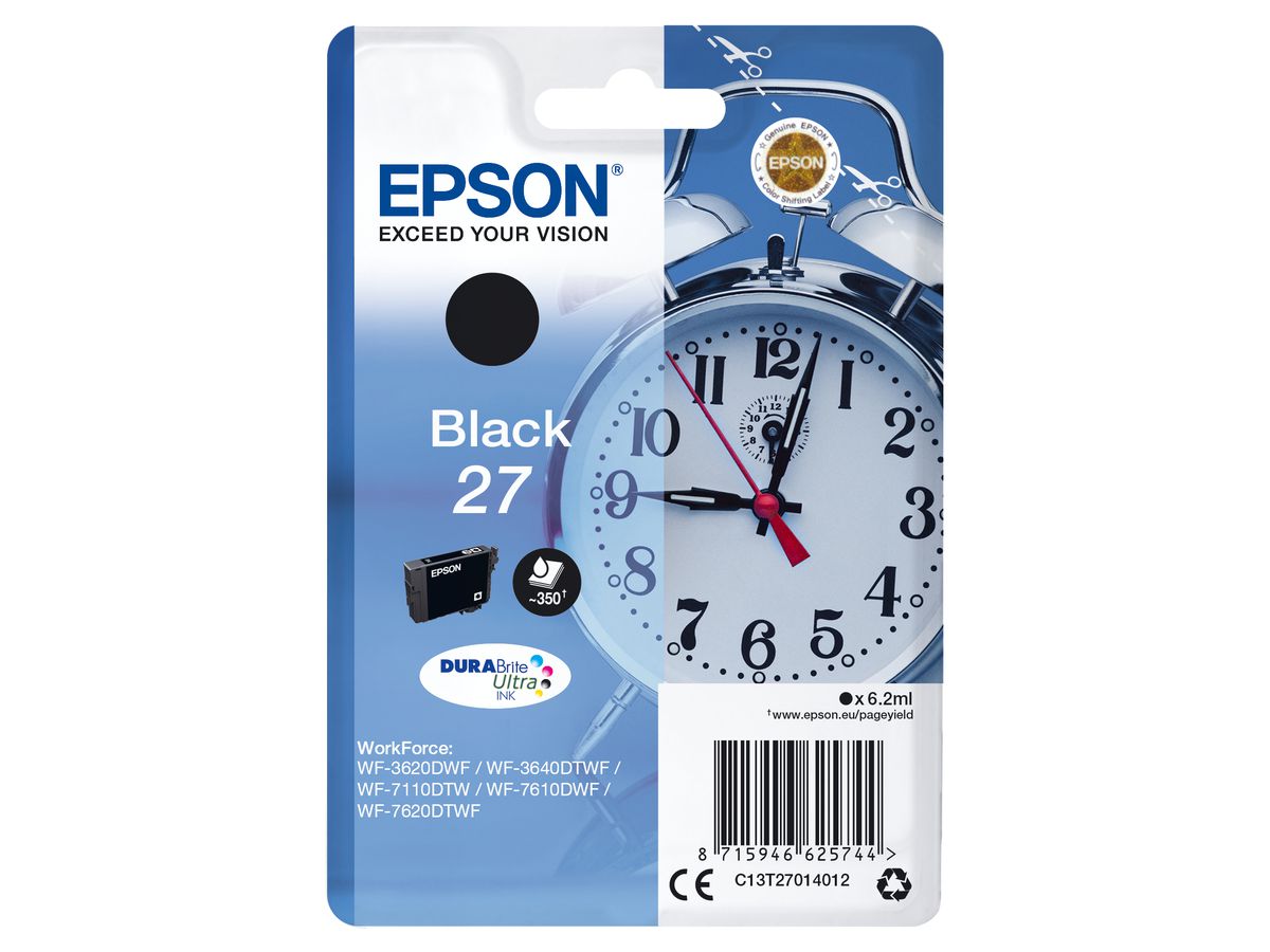 Epson Singlepack Black 27 DURABrite Ultra Ink