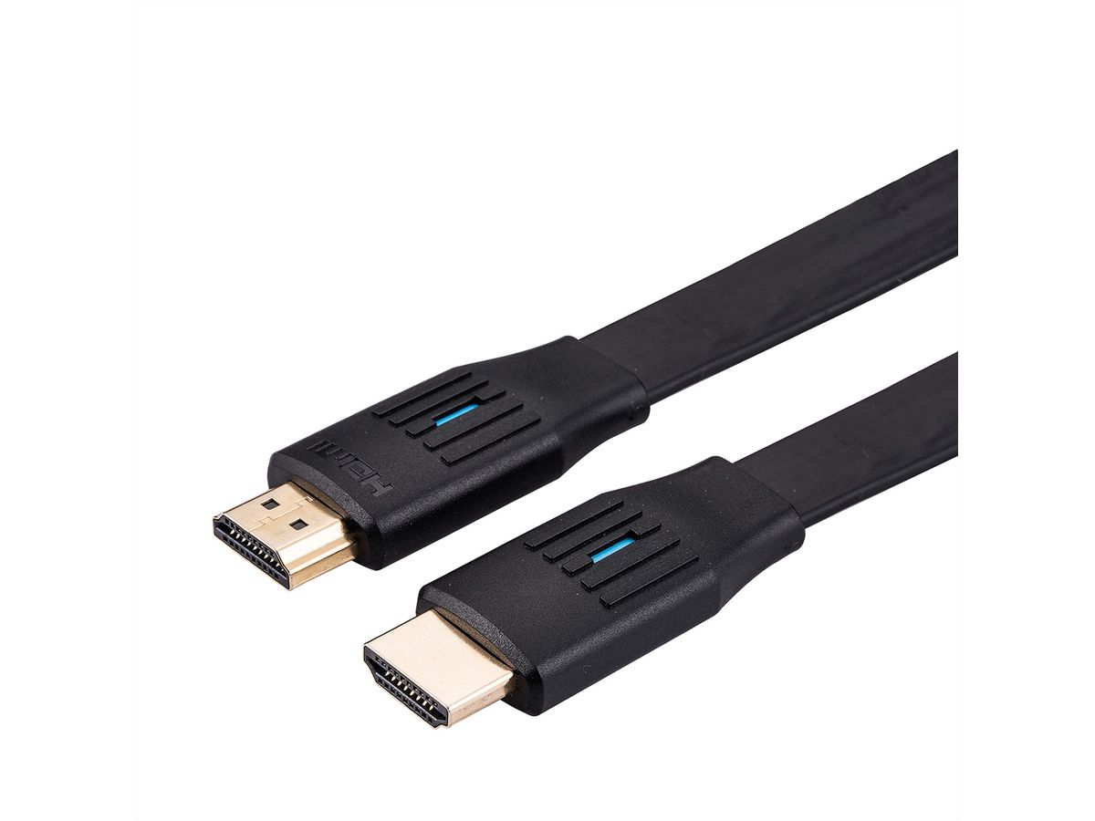 VALUE Câble HDMI 8K (7680 x 4320) avec Ethernet, plat, M/M, noir, 1 m