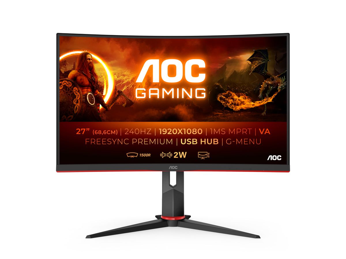 AOC G2 C27G2ZU/BK écran plat de PC 68,6 cm (27") 1920 x 1080 pixels Full HD LED Noir, Rouge