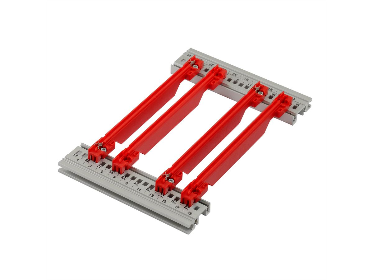 Accessoire pour rail de guidage SCHROFF, renforcé, PC, 160 mm, largeur de rainure 2 mm, rouge