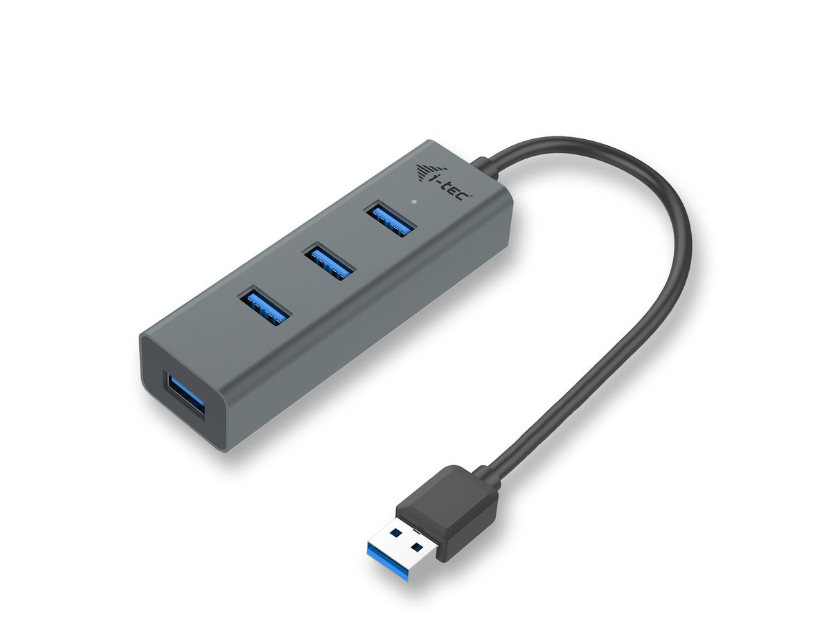 i-tec Metal Concentrateur passif USB 3.0 avec 4 ports USB sans adaptateur secteur