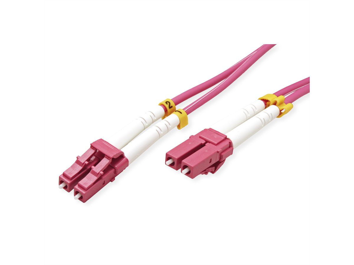 VALUE Câble FO 50/125µm, LC/LC, OM4, violet, 0,5 m