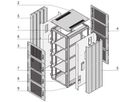 SCHROFF Varistar Colocation Cabinet, RAL 7021, 3 compartiments, 47 U, 2200H, 600W, 1000D