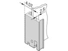 SCHROFF Plug-In Unit U-Profile Face avant pour IEL, IET Type 2 Poignée, 3 U, 16 HP, 2,5 mm, Al, Anodisé frontal, Conducteur arrière