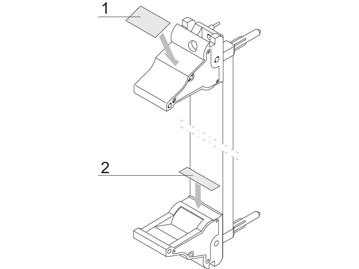 SCHROFF Plug-In Unit Bande d'étiquettes pour poignée IEL, IET, feuille avec 210 pièces, 19 x 9,5 mm