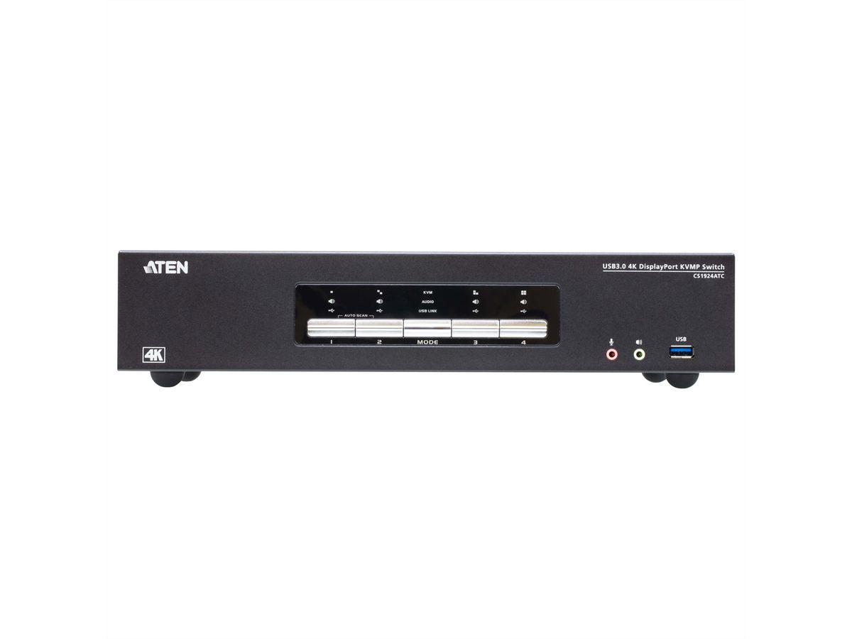 ATEN CS1924ATC Commutateur KVMP™ 4 ports USB 3.0 4K DisplayPort pour ATC