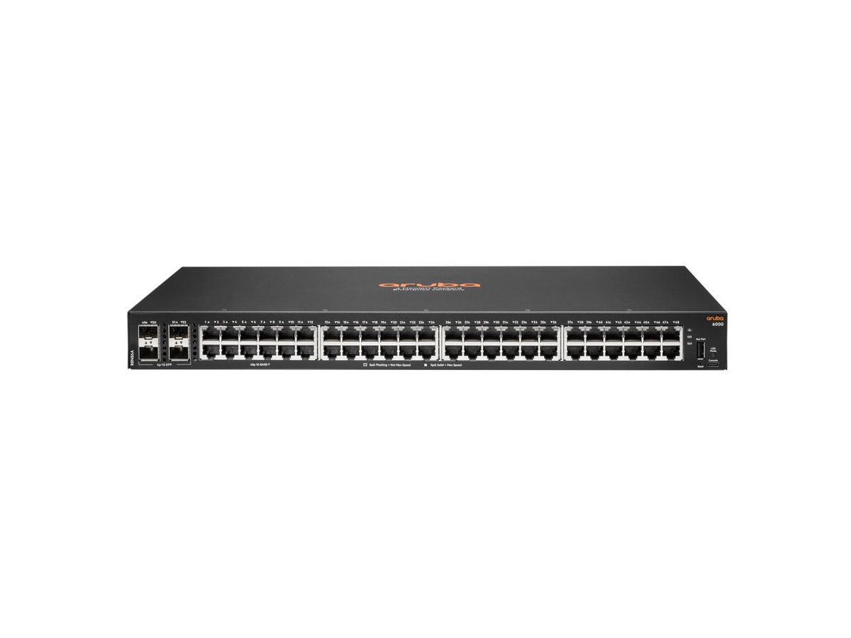 Hewlett Packard Enterprise Aruba 6000 48G 4SFP Géré L3 Gigabit Ethernet (10/100/1000) 1U