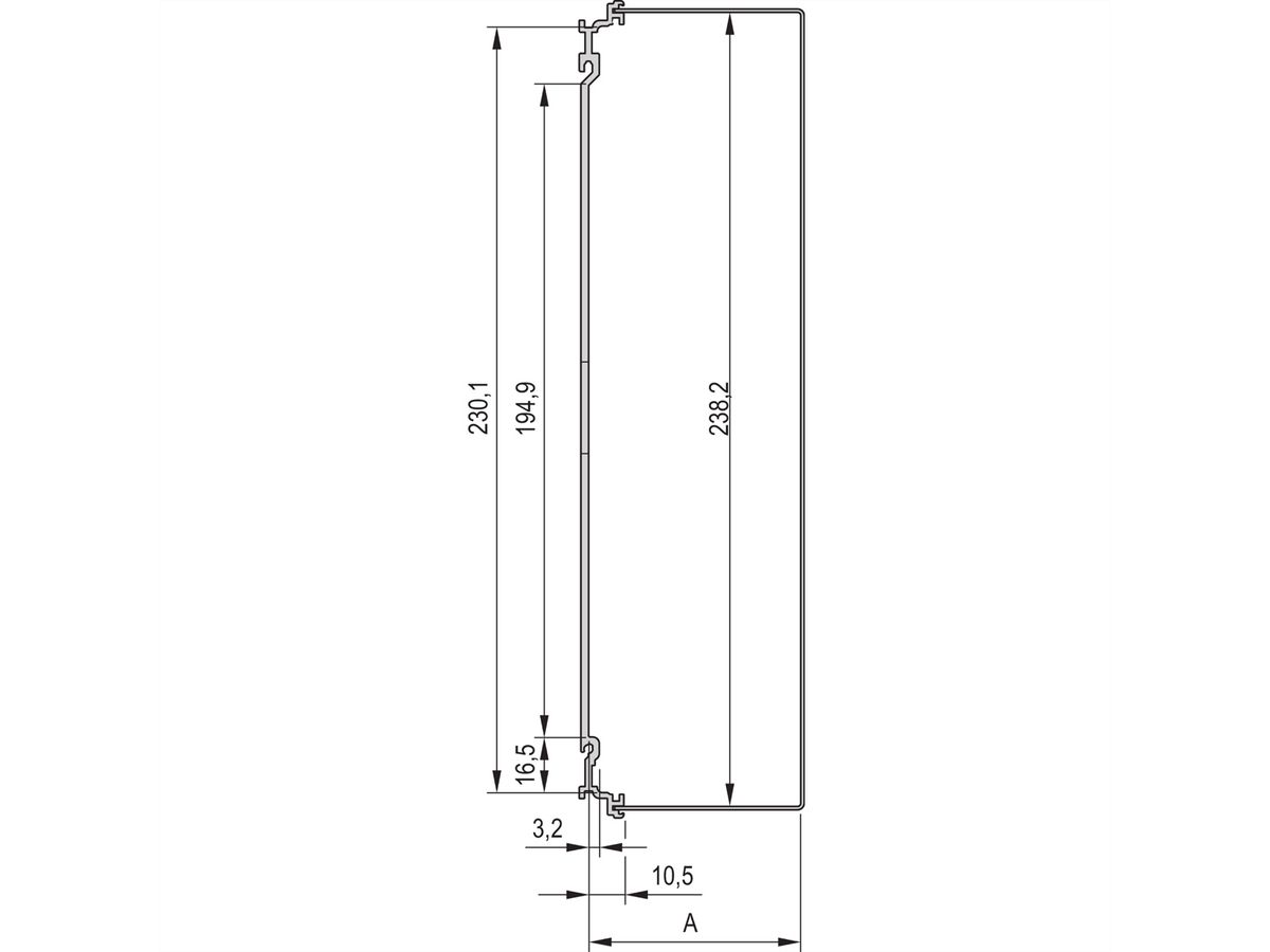 SCHROFF Frame Type Plug-In Unit PRO Kit, avec capot, non blindé, 6 U, 10 HP, 227 mm