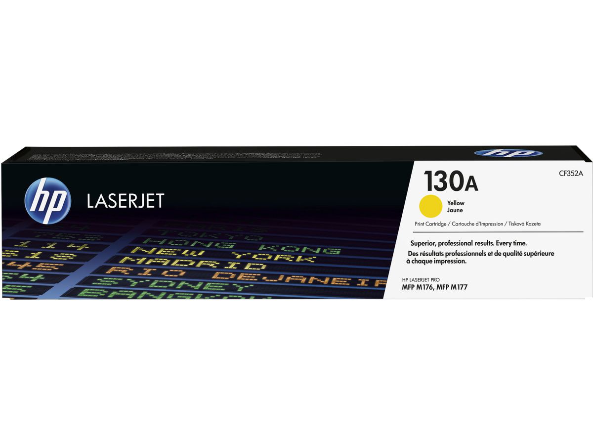 HP Cartouche de toner jaune d'origine LaserJet 130A