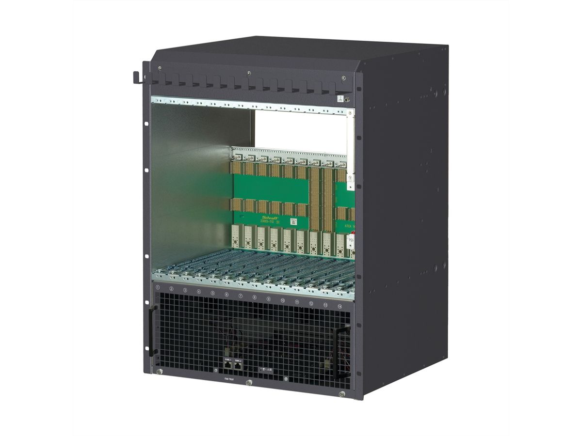 SCHROFF ATCA System ECO Modular Series, 14 slots, DC, 250 W/Slot