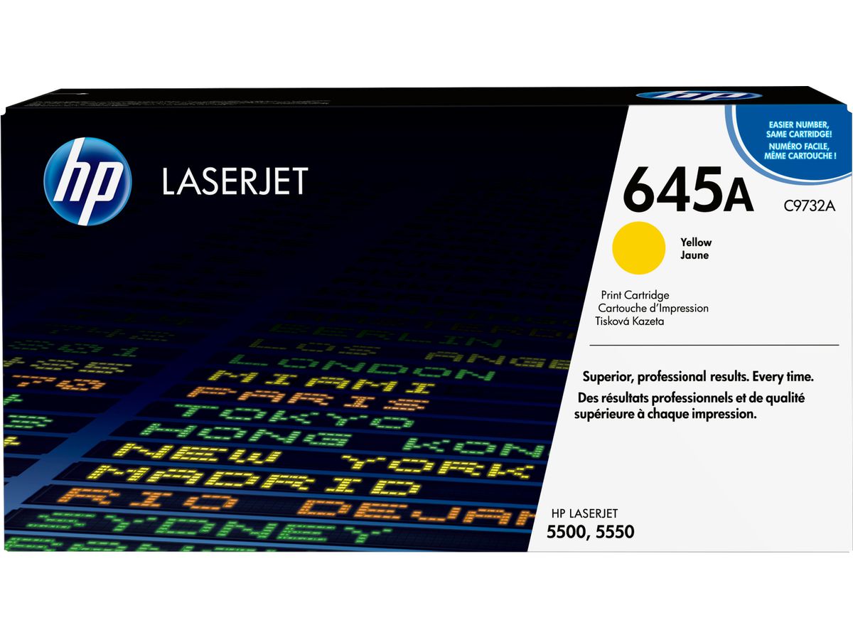 HP 645A toner LaserJet jaune authentique