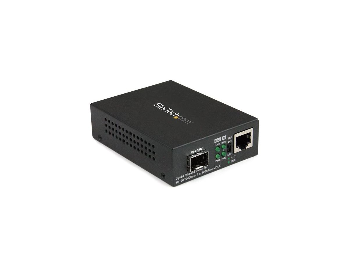 StarTech.com Convertisseur de média Gigabit Ethernet fibre optique avec slot SFP ouvert