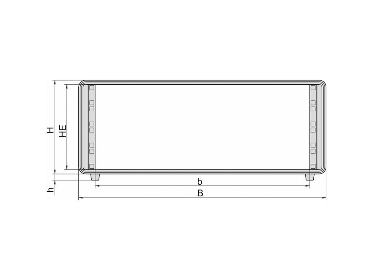 SCHROFF Comptec 19" Desktop Case, non blindé, capot en acier, 4 U, 84 HP, 300 mm