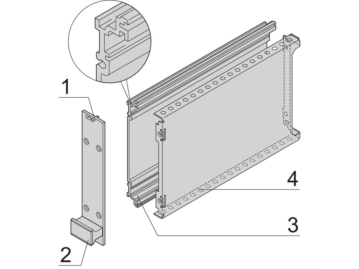 SCHROFF Frame Type Plug-In Unit PRO Kit, avec capot, non blindé, 3 U, 10 HP, 227 mm