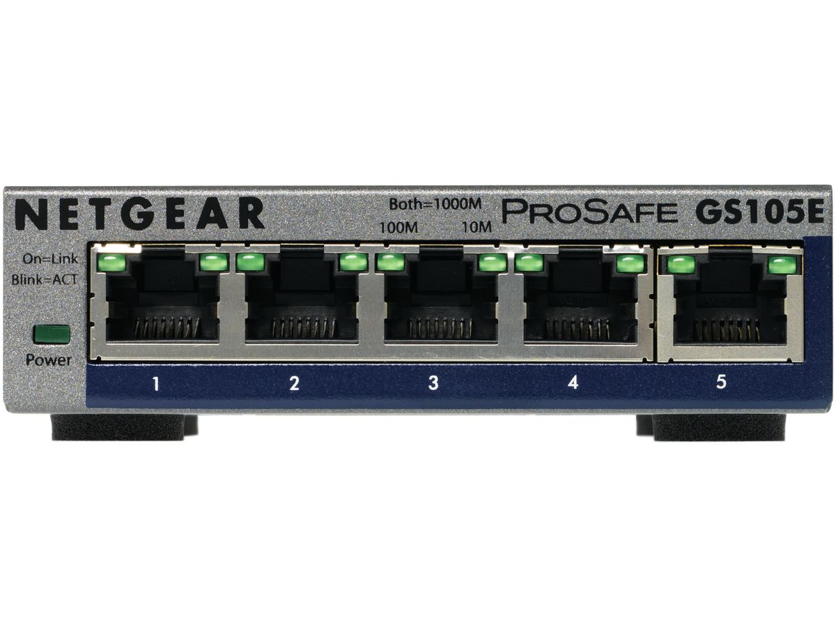 Netgear GS105E-200PES commutateur réseau Non-géré L2/L3 Gigabit Ethernet (10/100/1000) Gris