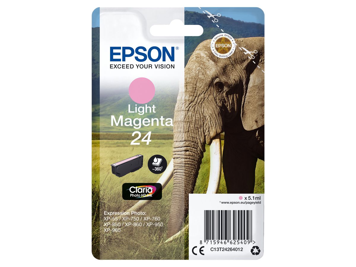 Epson Elephant Cartouche "Eléphant" - Encre Claria Photo HD Mc