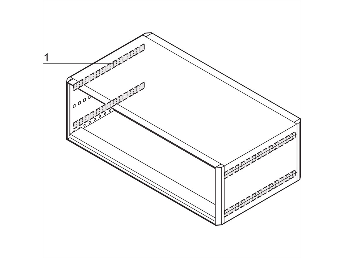 Kit de blindage CEM RatiopacPRO SCHROFF, du panneau latéral à la plaque de recouvrement, 495 mm