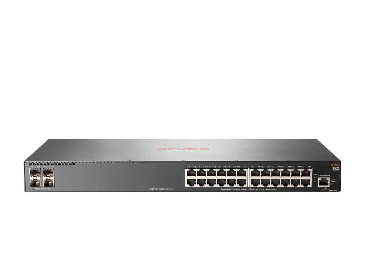 Hewlett Packard Enterprise Aruba 2930F 24G 4SFP Géré L3 Gigabit Ethernet (10/100/1000) Gris 1U