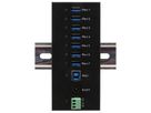 EXSYS EX-11247HMS HUB 7 ports USB 3.2 Gen 1 Din-Rail Kit et mur VIA VL813 Chipset